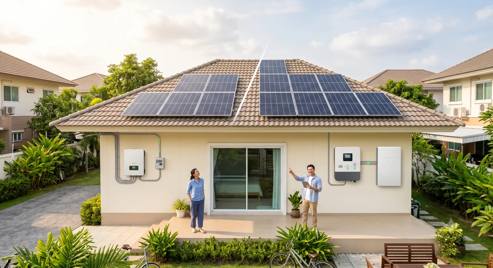 โซลาร์เซลล์ On-Grid กับ Hybrid: แบบไหนเหมาะกับบ้านคุณ?